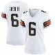 ＃6 Women's Dillon Gabriel White Game Cleveland Browns Jersey