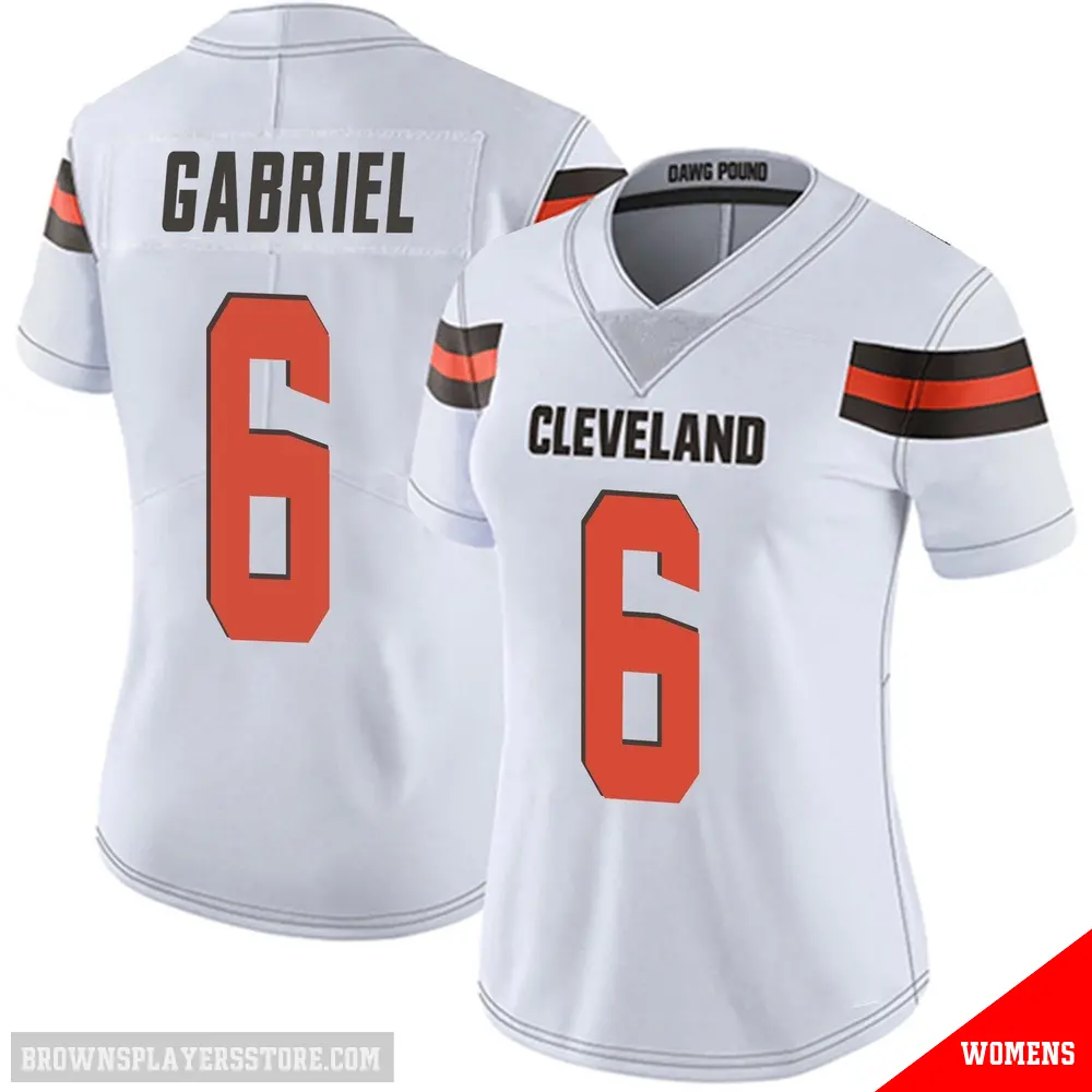 ＃6 Women's Dillon Gabriel White Limited Cleveland Browns Vapor Untouchable Jersey