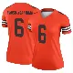 ＃6 Women's Jeremiah Owusu-Koramoah Orange Legend Cleveland Browns Inverted Jersey