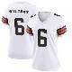 ＃6 Women's Jeremiah Owusu-Koramoah White Game Cleveland Browns Jersey