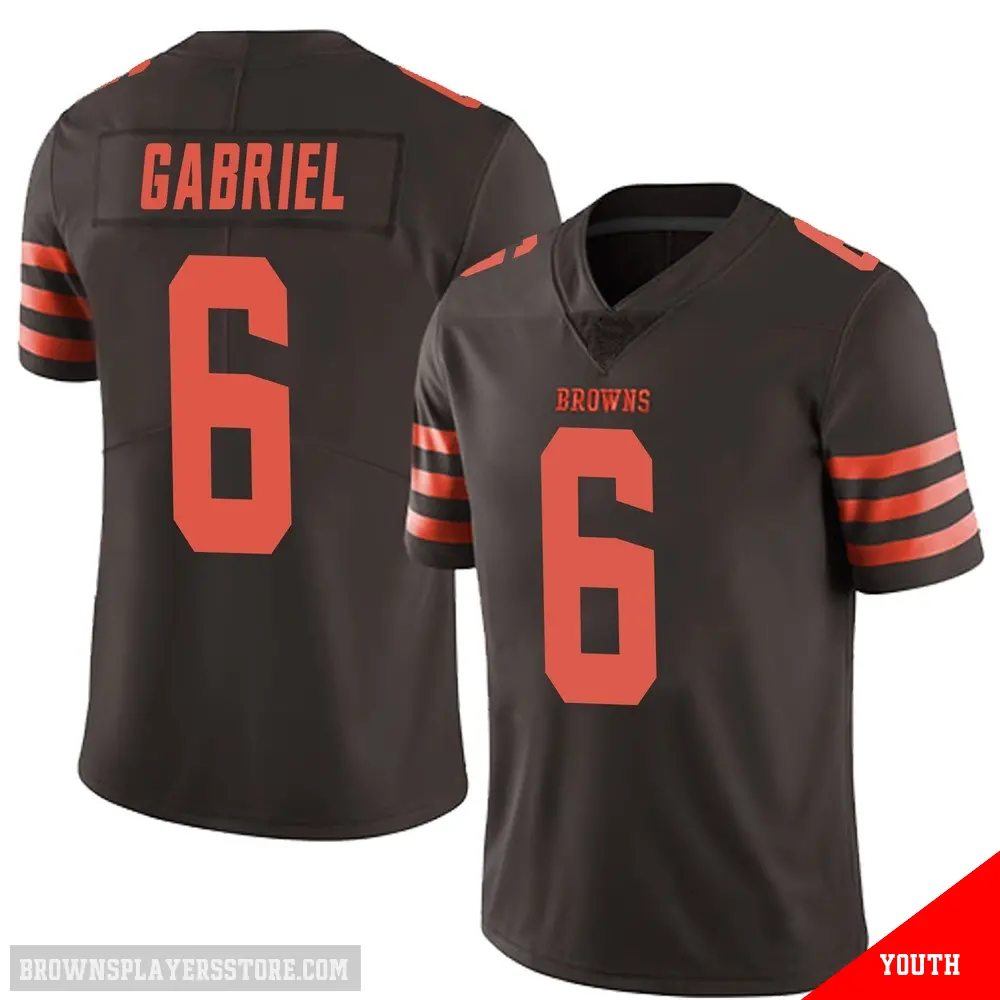 ＃6 Youth Dillon Gabriel Brown Limited Cleveland Browns Color Rush Jersey