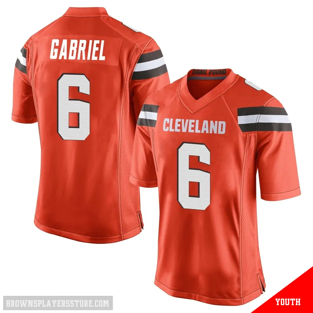 ＃6 Youth Dillon Gabriel Orange Game Cleveland Browns Alternate Jersey