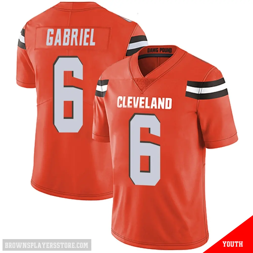 ＃6 Youth Dillon Gabriel Orange Limited Cleveland Browns Alternate Vapor Untouchable Jersey