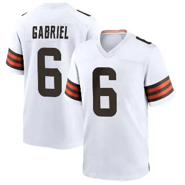 ＃6 Youth Dillon Gabriel White Game Cleveland Browns Jersey