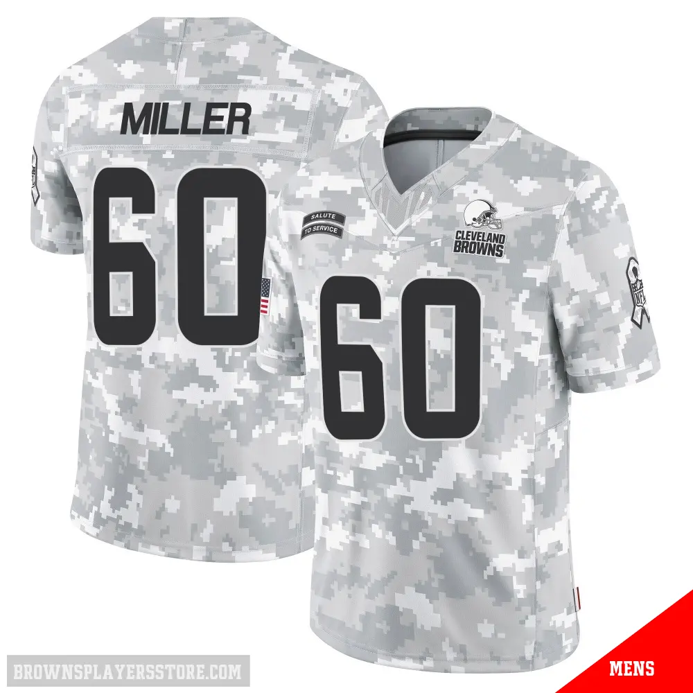 ＃60 Men's Izavion Miller Arctic Camo Limited Cleveland Browns 2024 Salute to Service Jersey
