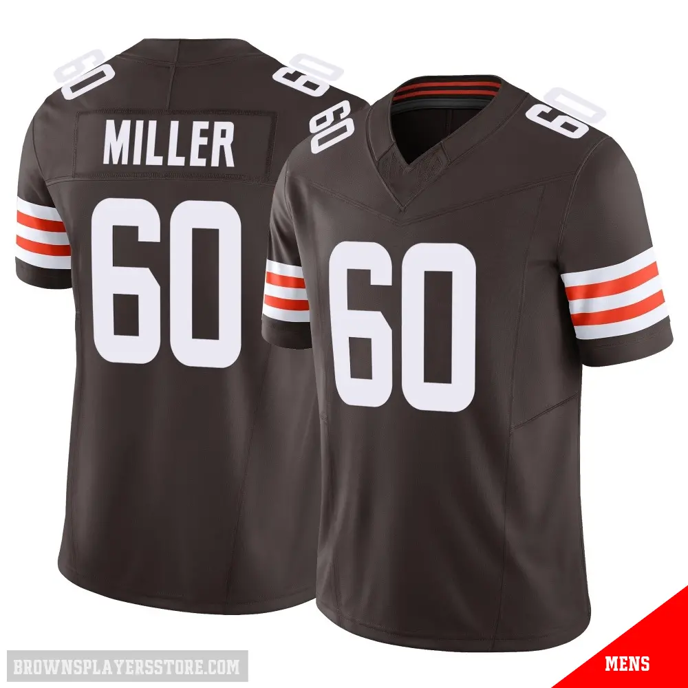 ＃60 Men's Izavion Miller Brown Limited Cleveland Browns Vapor F.U.S.E. Jersey