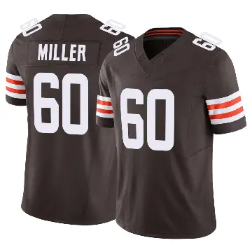 ＃60 Men's Izavion Miller Brown Limited Cleveland Browns Vapor F.U.S.E. Jersey