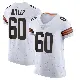 ＃60 Men's Izavion Miller White Elite Cleveland Browns Vapor Jersey