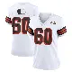 ＃60 Women's Izavion Miller White Game Cleveland Browns 1946 Collection Alternate Jersey