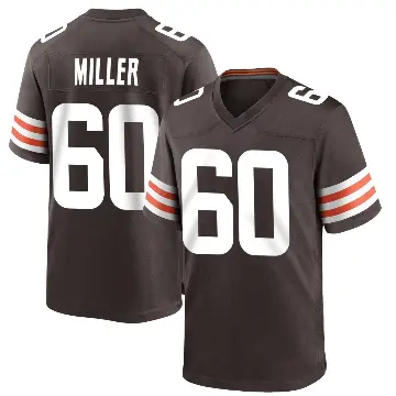 ＃60 Youth Izavion Miller Brown Game Cleveland Browns Team Color Jersey