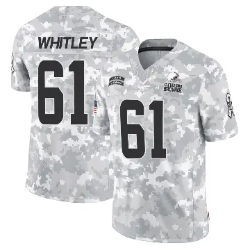 ＃61 Men's Benton Whitley Arctic Camo Limited Cleveland Browns 2024 Salute to Service Jersey