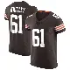 ＃61 Men's Benton Whitley Brown Elite Cleveland Browns Vapor Jersey