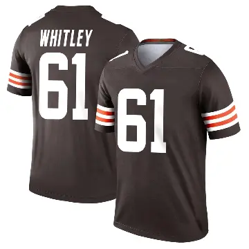 ＃61 Men's Benton Whitley Brown Legend Cleveland Browns Jersey
