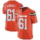 ＃61 Men's Benton Whitley Orange Limited Cleveland Browns Alternate Vapor Untouchable Jersey