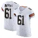＃61 Men's Benton Whitley White Elite Cleveland Browns Vapor Jersey