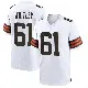＃61 Men's Benton Whitley White Game Cleveland Browns Jersey