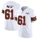 ＃61 Men's Benton Whitley White Limited Cleveland Browns Vapor 1946 Collection Alternate Jersey