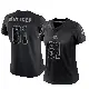 ＃61 Women's Benton Whitley Black Limited Cleveland Browns Reflective Jersey