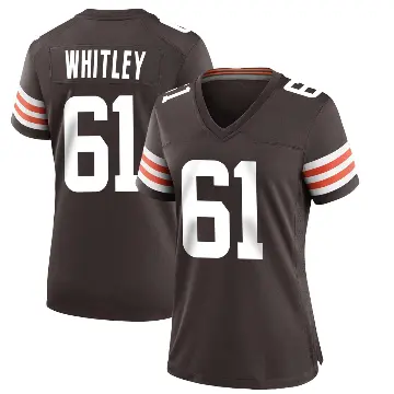 ＃61 Women's Benton Whitley Brown Game Cleveland Browns Team Color Jersey