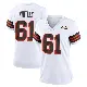 ＃61 Women's Benton Whitley White Game Cleveland Browns 1946 Collection Alternate Jersey