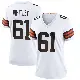 ＃61 Women's Benton Whitley White Game Cleveland Browns Jersey