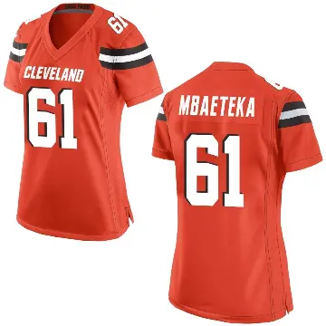 ＃61 Women's Roy Mbaeteka Orange Game Cleveland Browns Alternate Jersey