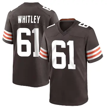 ＃61 Youth Benton Whitley Brown Game Cleveland Browns Team Color Jersey