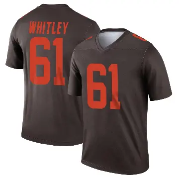＃61 Youth Benton Whitley Brown Legend Cleveland Browns Alternate Jersey