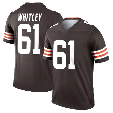 ＃61 Youth Benton Whitley Brown Legend Cleveland Browns Jersey