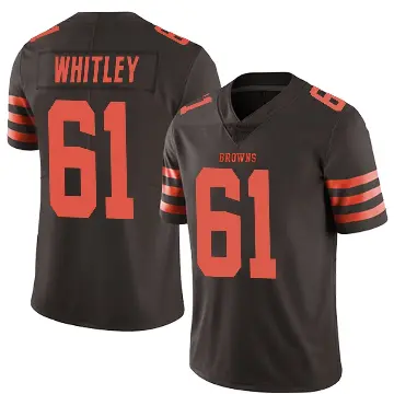 ＃61 Youth Benton Whitley Brown Limited Cleveland Browns Color Rush Jersey