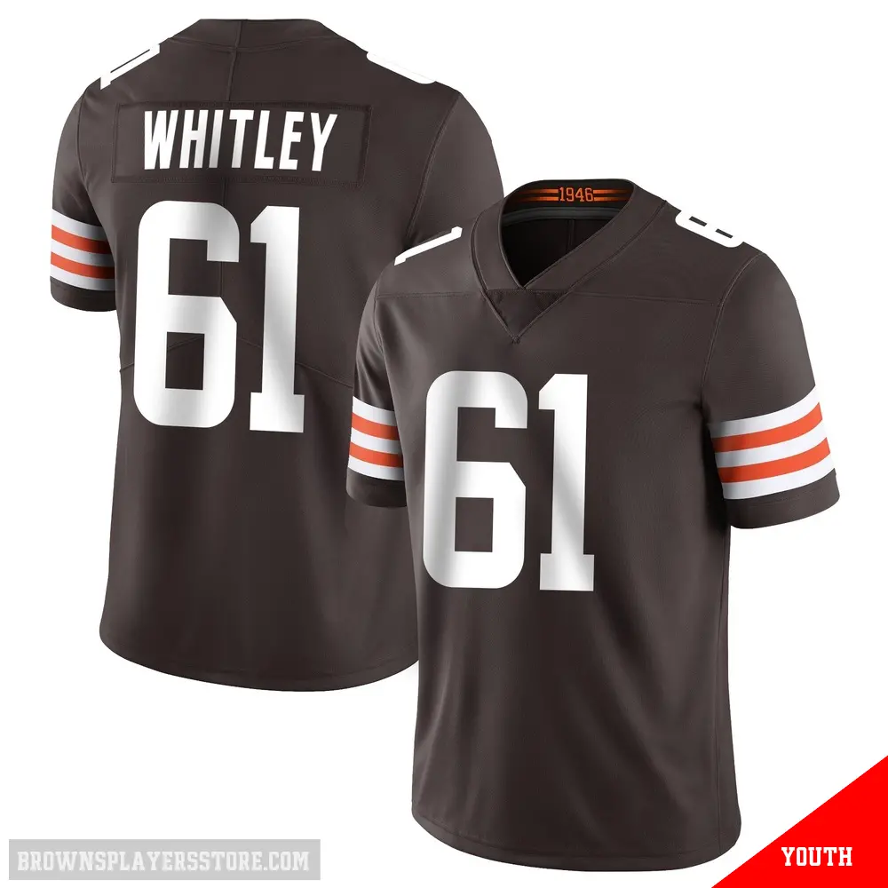 ＃61 Youth Benton Whitley Brown Limited Cleveland Browns Team Color Vapor Untouchable Jersey