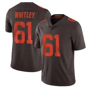 ＃61 Youth Benton Whitley Brown Limited Cleveland Browns Vapor Alternate Jersey