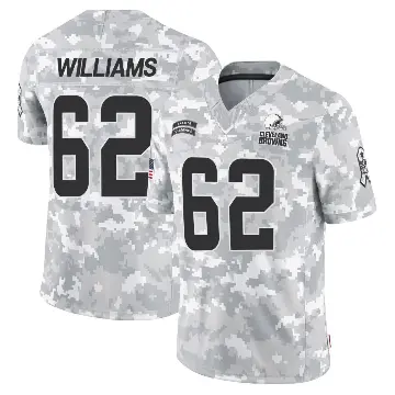＃62 Men's Bucky Williams Arctic Camo Limited Cleveland Browns 2024 Salute to Service Jersey
