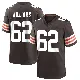 ＃62 Men's Bucky Williams Brown Game Cleveland Browns Team Color Jersey