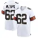 ＃62 Men's Bucky Williams White Game Cleveland Browns Jersey