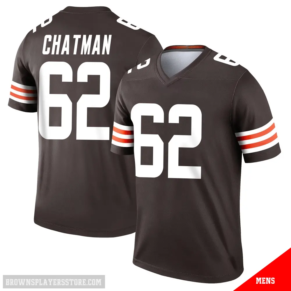 ＃62 Men's Elijah Chatman Brown Legend Cleveland Browns Jersey