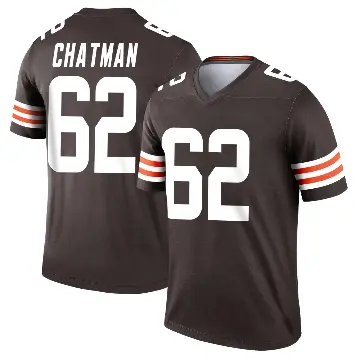 ＃62 Men's Elijah Chatman Brown Legend Cleveland Browns Jersey