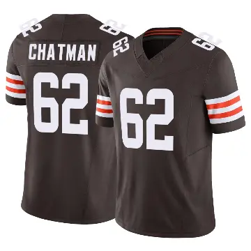 ＃62 Men's Elijah Chatman Brown Limited Cleveland Browns Vapor F.U.S.E. Jersey