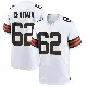＃62 Men's Elijah Chatman White Game Cleveland Browns Jersey