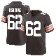 ＃62 Men's Justin Osborne Brown Game Cleveland Browns Team Color Jersey
