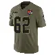 ＃62 Men's Justin Osborne Olive Limited Cleveland Browns 2025 Salute to Service Jersey