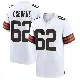 ＃62 Men's Justin Osborne White Game Cleveland Browns Jersey