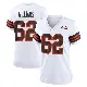 ＃62 Women's Bucky Williams White Game Cleveland Browns 1946 Collection Alternate Jersey