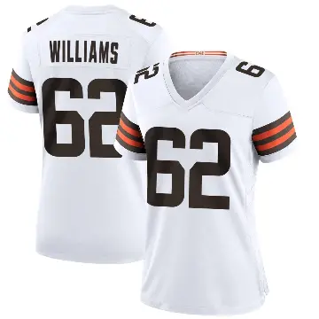 ＃62 Women's Bucky Williams White Game Cleveland Browns Jersey