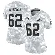 ＃62 Women's Elijah Chatman Arctic Camo Limited Cleveland Browns 2024 Salute to Service Jersey