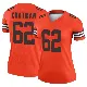 ＃62 Women's Elijah Chatman Orange Legend Cleveland Browns Inverted Jersey
