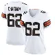 ＃62 Women's Elijah Chatman White Game Cleveland Browns Jersey