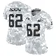 ＃62 Women's Justin Osborne Arctic Camo Limited Cleveland Browns 2024 Salute to Service Jersey