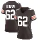 ＃62 Women's Justin Osborne Brown Game Cleveland Browns Team Color Jersey