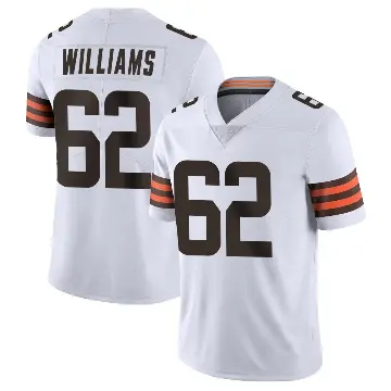 ＃62 Youth Bucky Williams White Limited Cleveland Browns Vapor Untouchable Jersey